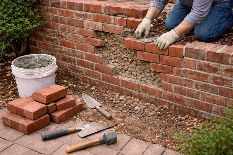 Brick Fence Repair in Chattanooga, TN
