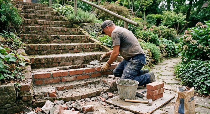 Brick Stairs Repair in Rossville, GA