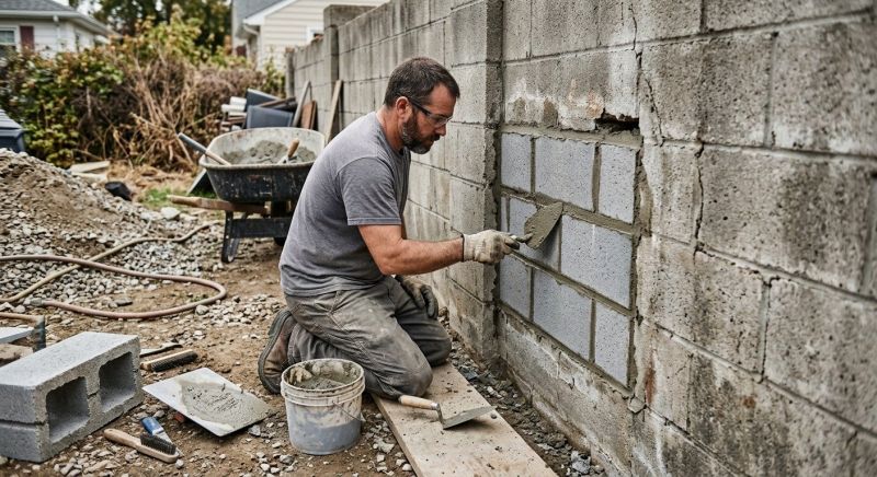 Cinder Block Wall Repair in Chattanooga, TN