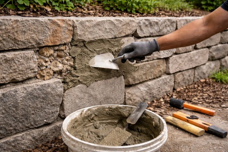 Stone Wall Repair in Catoosa County, GA