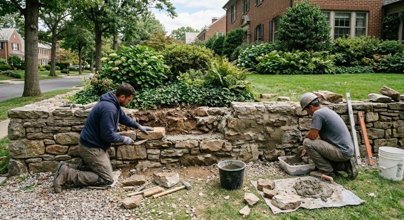 Stone Wall Repair in Sequatchie County, TN